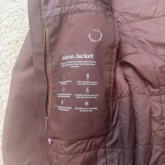 Halfdays Aston Jacket Belted Ski Jacket Brown Spiked Cocoa XS Waterproof - Picture 8 of 10